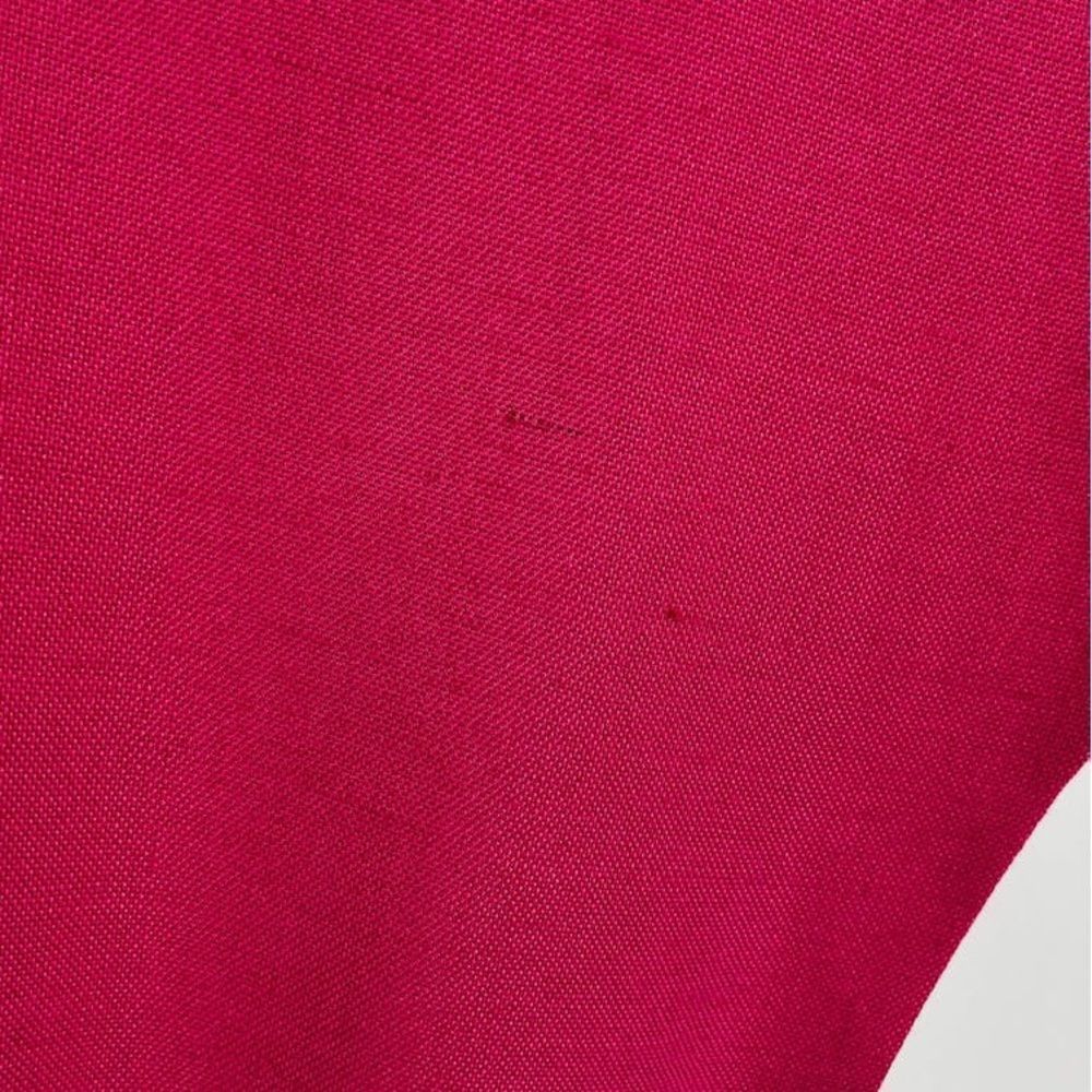 80’s Vintage Albert Nipon Bright Pink Dress with Gold Buttons - Picture 9 of 12